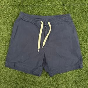 YMC Men's Navy Blue Drawstring Khaki Shorts
